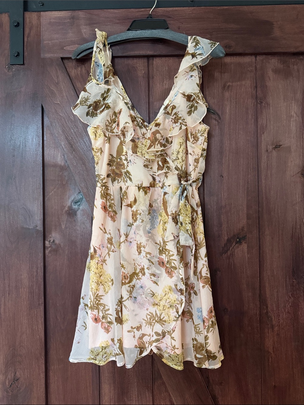 miami Cream Floral Mini Dress